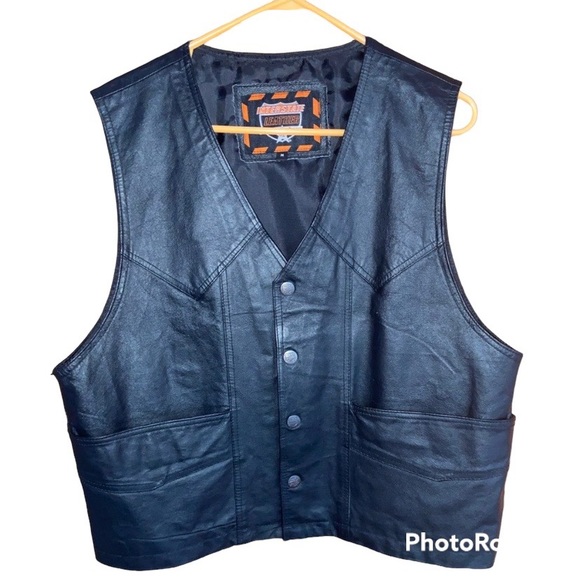 INTERSTATE LEATHER VEST GENUINE LEATHER - Picture 1 of 5